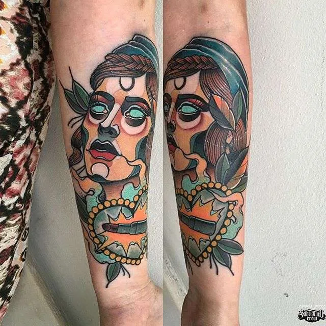 Tattoo artist Aber Tattooer - color neotraditional tattoo  | Тату мастер Aber Tattooer - цветные неотрад тату